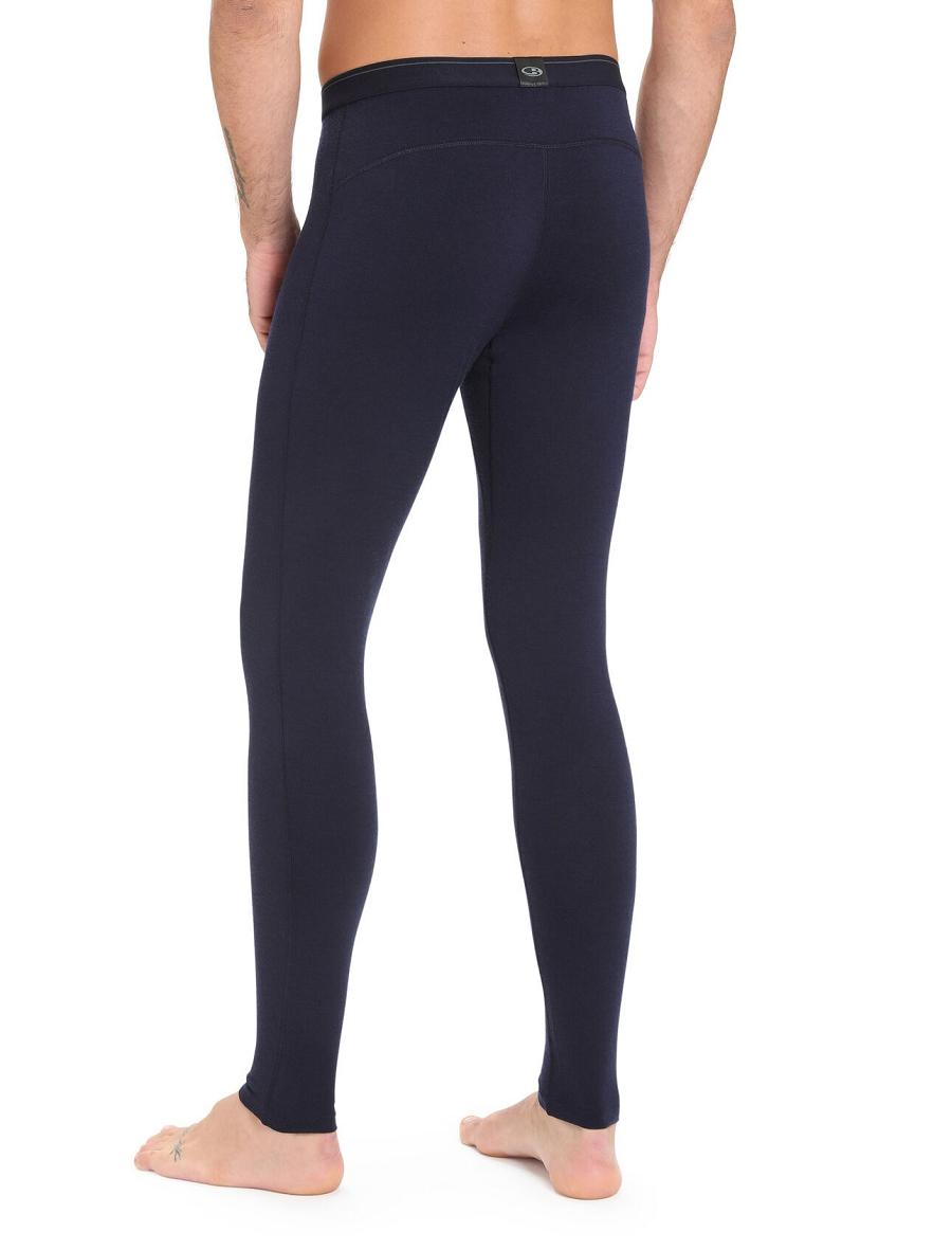 Midnight Navy Icebreaker Merino 200 Oasis with Fly Men's Leggings | AU 1132WNBY